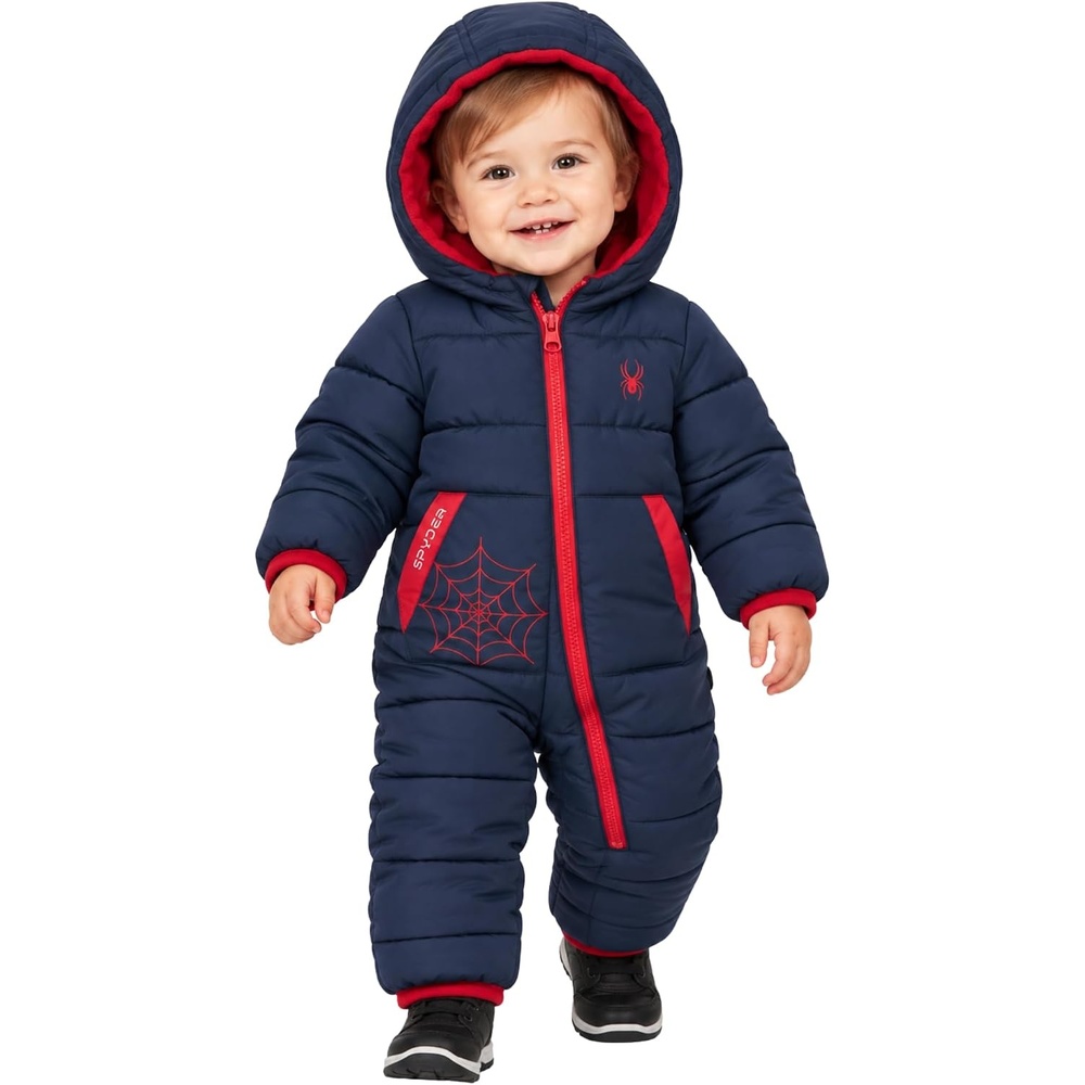 image:imageSpyder Toddler Snow Suit Fleece Lined Baby Snowsuit FoldOver CuffsNavy