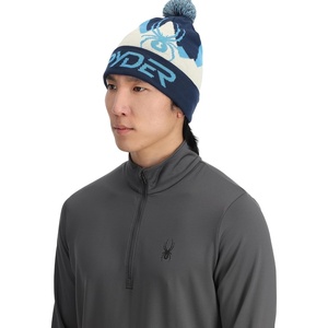 Spyder Men’s Zone Rolled Pom Ski Beanie(True Navy)